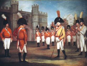 The Staffordshire Militia on parade at Windsor Castle